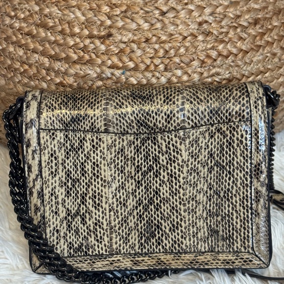Coach Snakeskin Crossbody Bag with Chain Strap - Picture 2 of 8